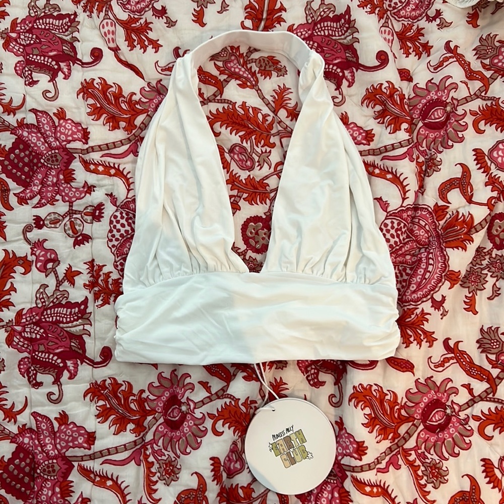Princess Polly white halter top